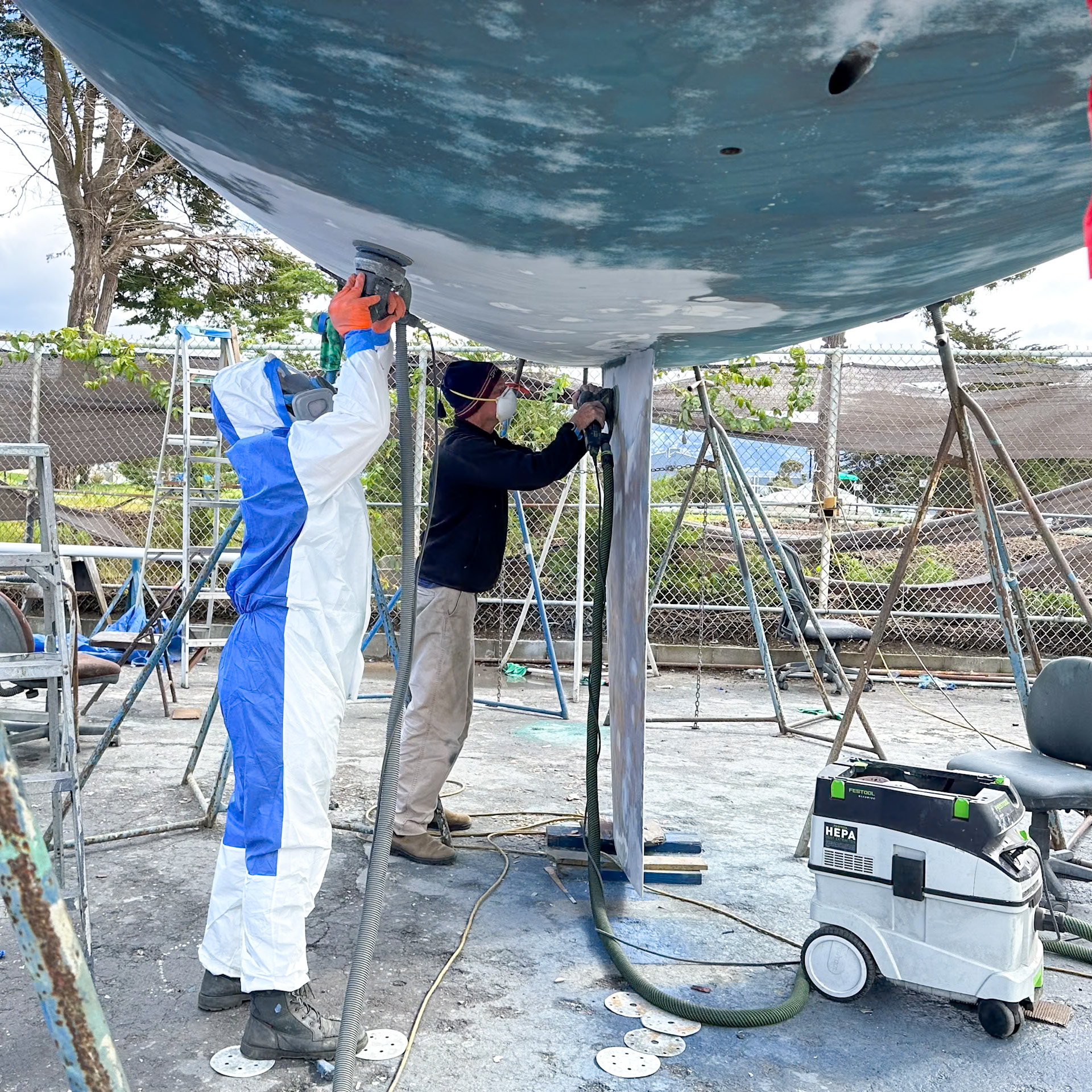 Sanding  the bottom
